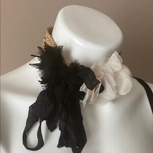 Handmade Women’s Black And White Floral Coker Rococo Eclectic Contemporary Party
